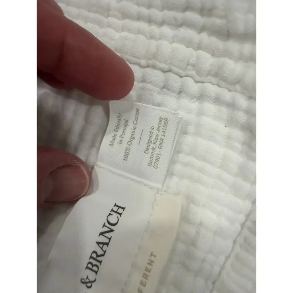 Boll & Branch Dream Bed Blanket Organic Cotton white king/cal king NEW $369